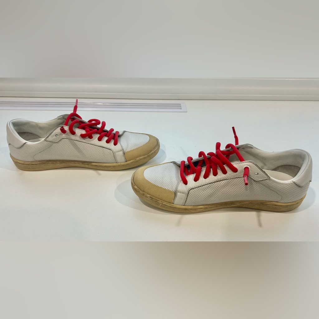 Yves Saint Laurent Sl/10 White/Gum Perforated Sneakers - Women’s Size 36(Us 7)